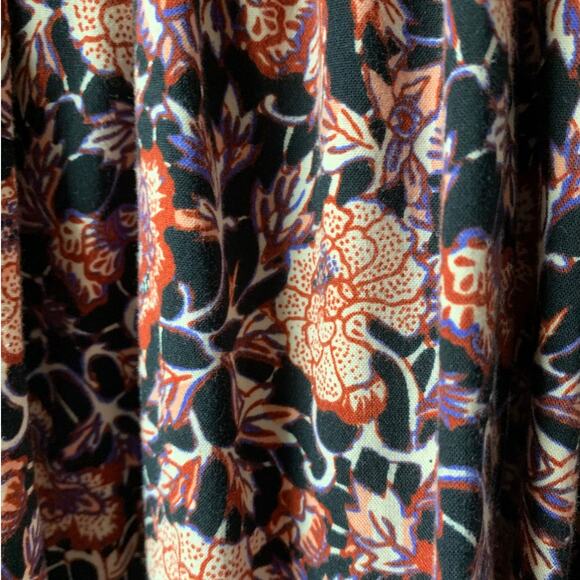 Ulla Johnson Evie Puff Sleeve Peasant Blouse Top in Midnight Floral, size 12 - Picture 6 of 9